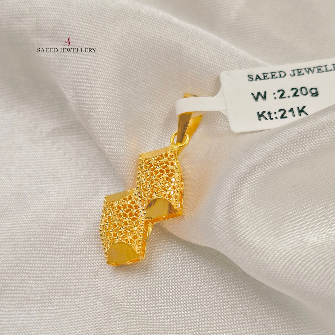 21K تعليقة كويتي ناعم-مجوهرات الشيخ سعيد-Saeed Jewelry 