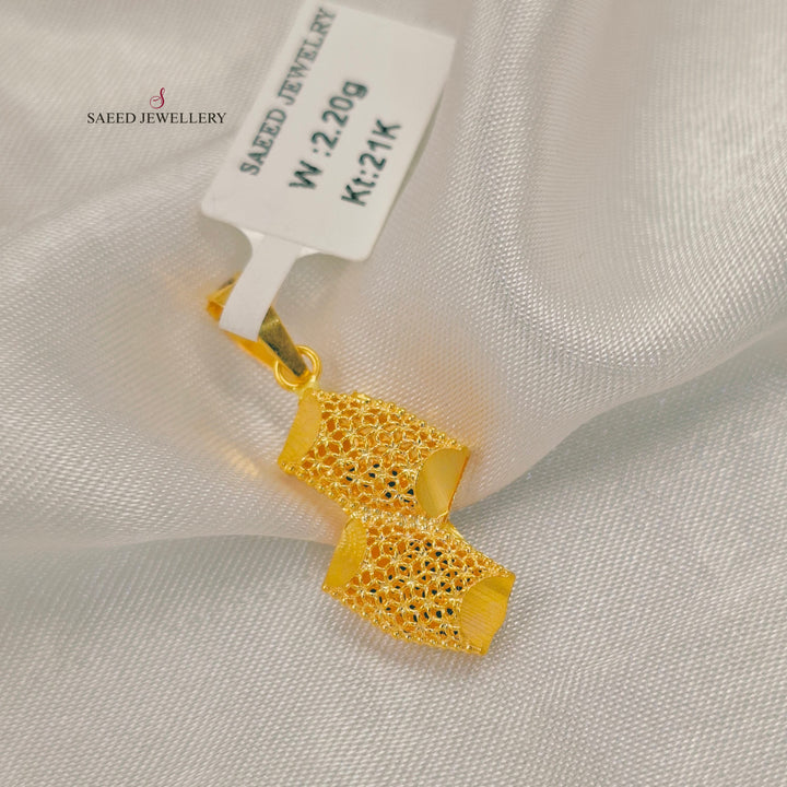 21K تعليقة كويتي ناعم-مجوهرات الشيخ سعيد-Saeed Jewelry 