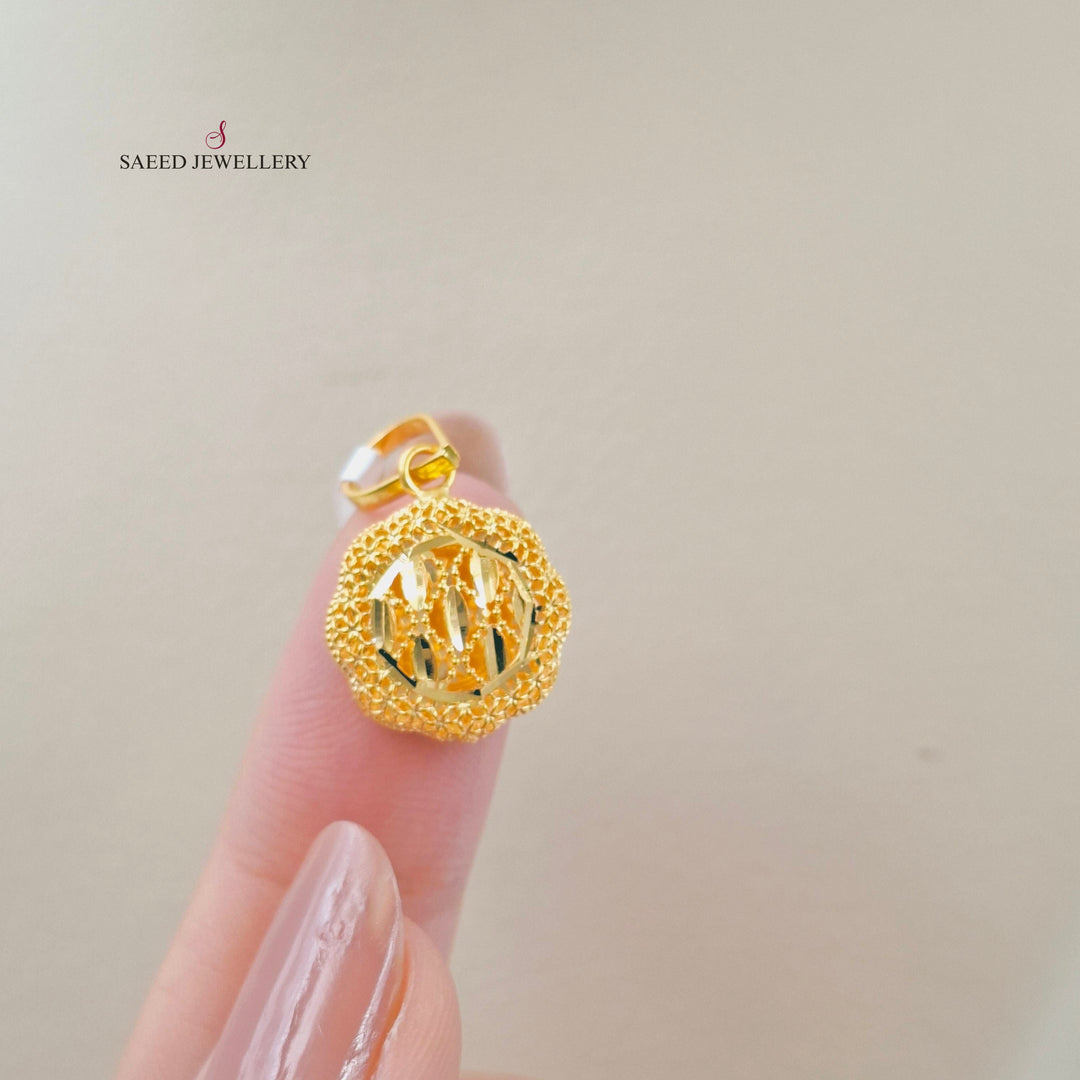 21K تعليقة كويتي ناعم-مجوهرات الشيخ سعيد-Saeed Jewelry 