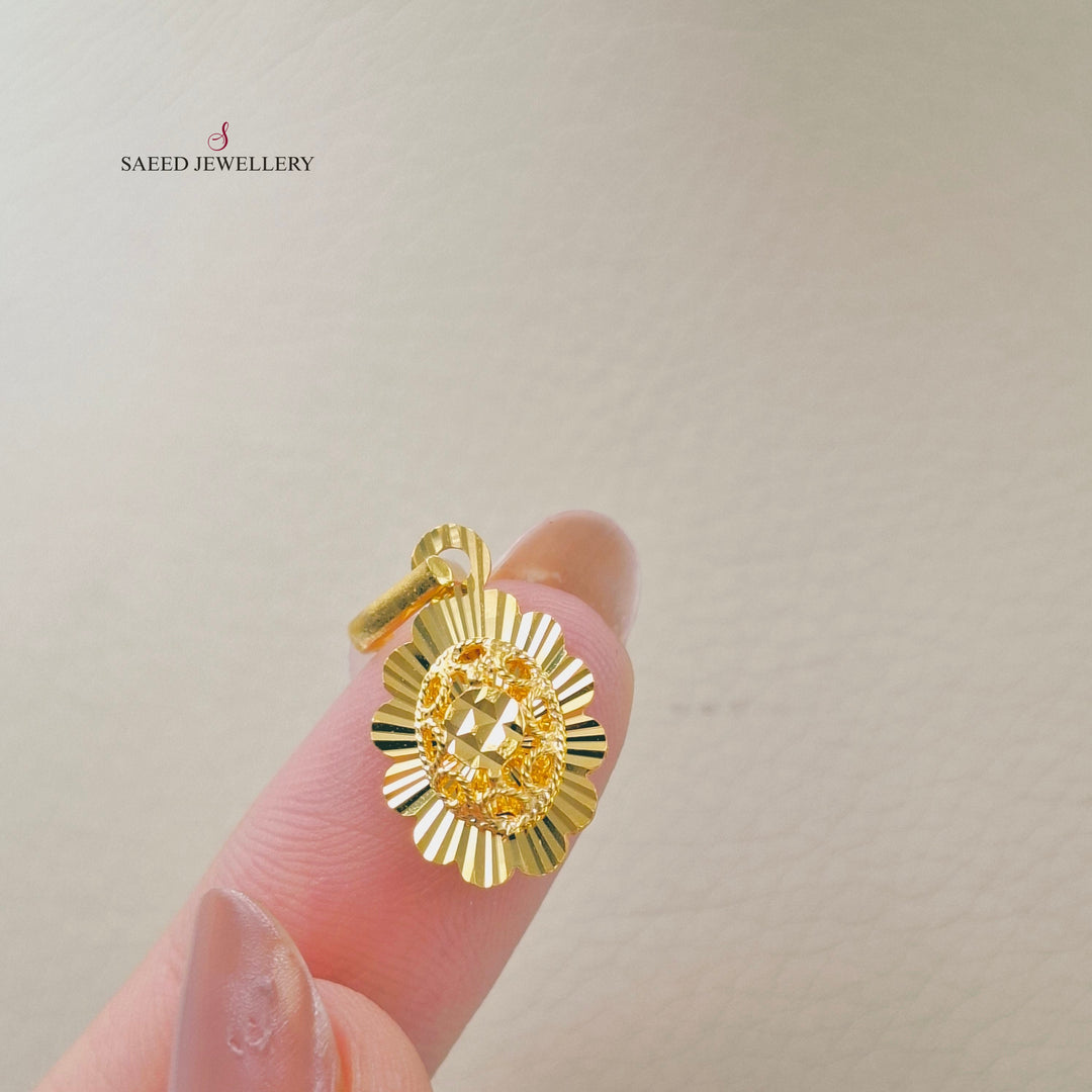 21K تعليقة كويتي ناعم-مجوهرات الشيخ سعيد-Saeed Jewelry 