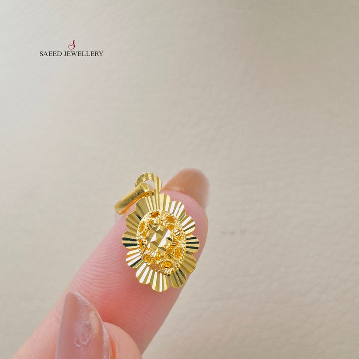 21K تعليقة كويتي ناعم-مجوهرات الشيخ سعيد-Saeed Jewelry 