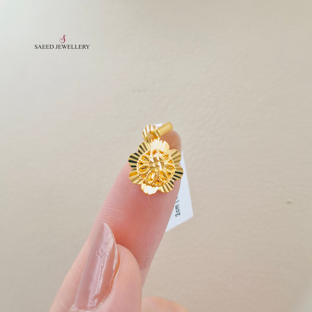 21K تعليقة كويتي ناعم-مجوهرات الشيخ سعيد-Saeed Jewelry 