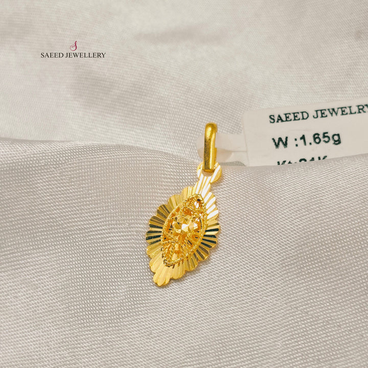 21K تعليقة كويتي ناعم-مجوهرات الشيخ سعيد-Saeed Jewelry 