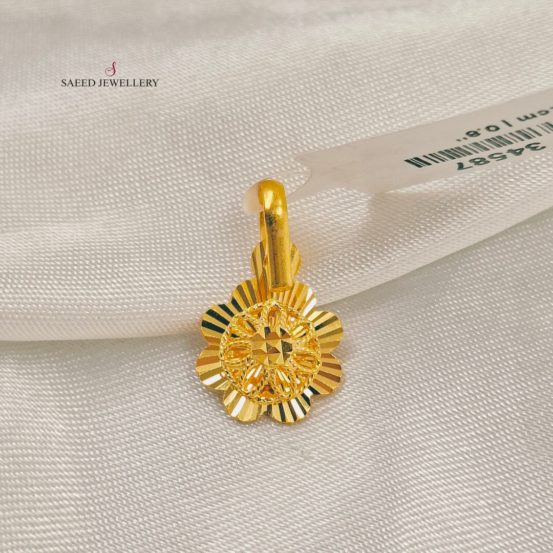 21K تعليقة كويتي ناعم-مجوهرات الشيخ سعيد-Saeed Jewelry 