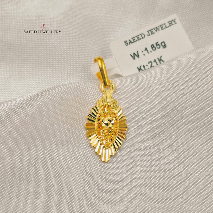 21K تعليقة كويتي ناعم-مجوهرات الشيخ سعيد-Saeed Jewelry 