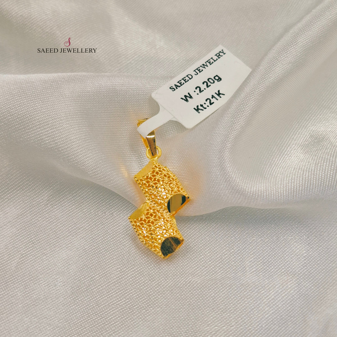 21K تعليقة كويتي ناعم-مجوهرات الشيخ سعيد-Saeed Jewelry 