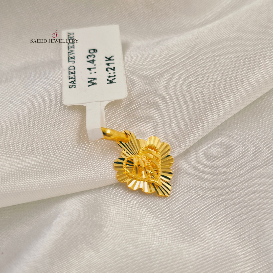 21K تعليقة كويتي ناعم-مجوهرات الشيخ سعيد-Saeed Jewelry 