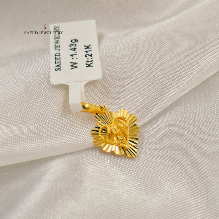 21K تعليقة كويتي ناعم-مجوهرات الشيخ سعيد-Saeed Jewelry 