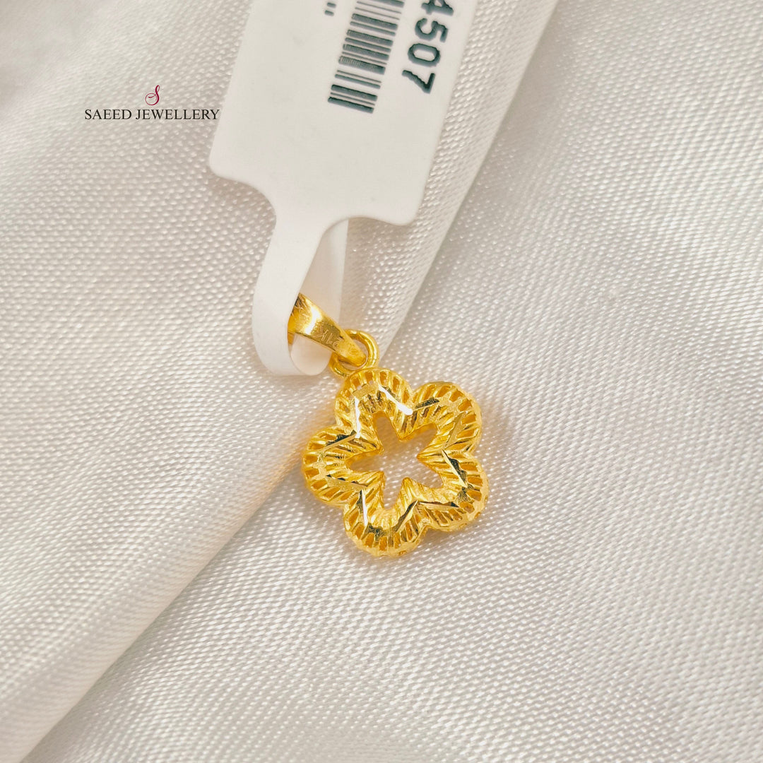 21K تعليقة وردة ناعم-مجوهرات الشيخ سعيد-Saeed Jewelry 