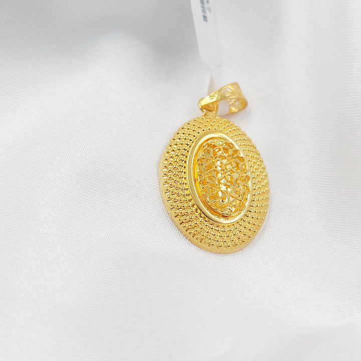 21K تعليقة بيضاوي-مجوهرات الشيخ سعيد-Saeed Jewelry 