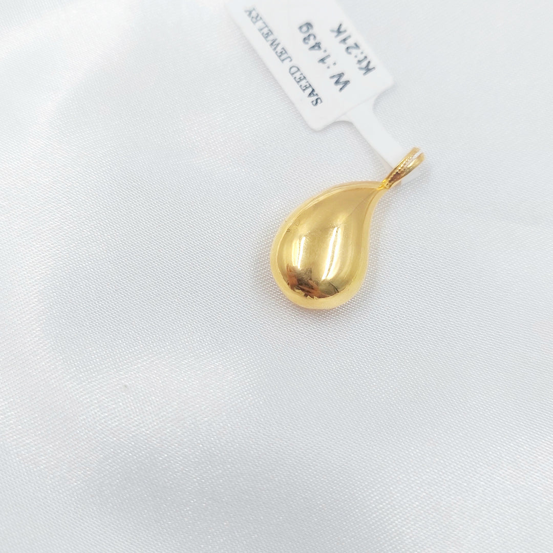 21K تعليقة لوزة سادة-مجوهرات الشيخ سعيد-Saeed Jewelry 