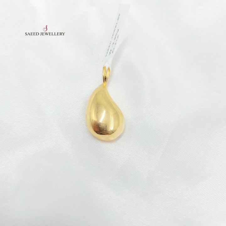 21K تعليقة لوزة سادة-مجوهرات الشيخ سعيد-Saeed Jewelry 