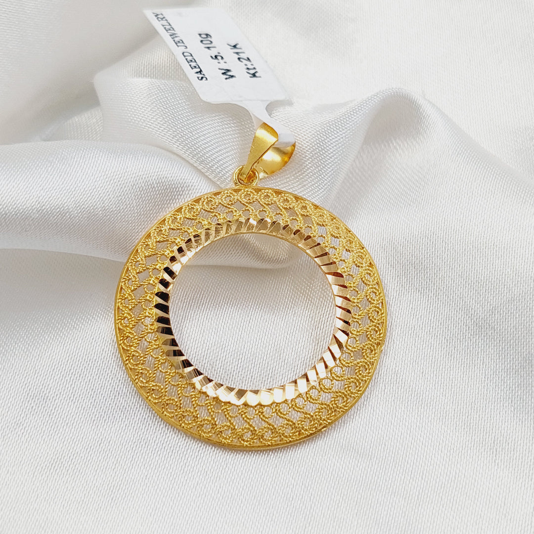 21K تعليقة برواز ليرات رشادي-مجوهرات الشيخ سعيد-Saeed Jewelry 