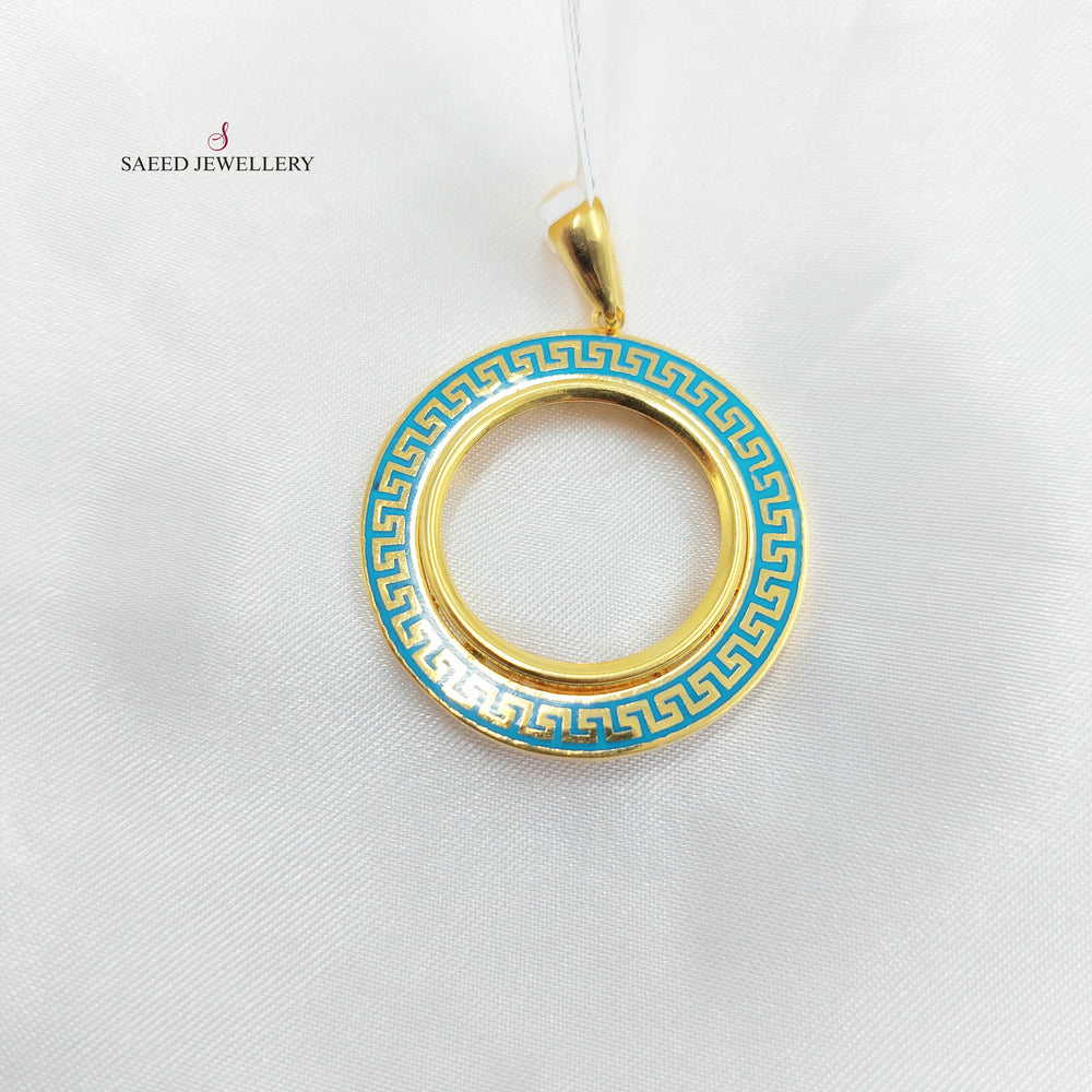 21K تعليقة برواز رشادي-مجوهرات الشيخ سعيد-Saeed Jewelry 