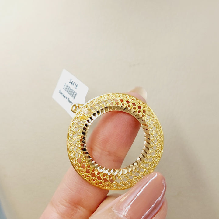 21K تعليقة برواز ليرات رشادي-مجوهرات الشيخ سعيد-Saeed Jewelry 