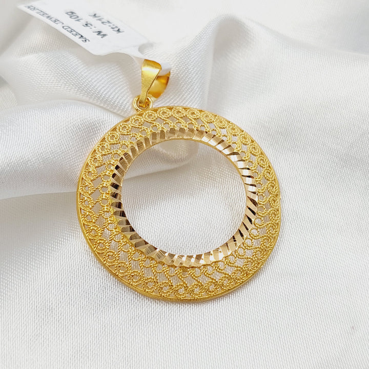 21K تعليقة برواز ليرات رشادي-مجوهرات الشيخ سعيد-Saeed Jewelry 