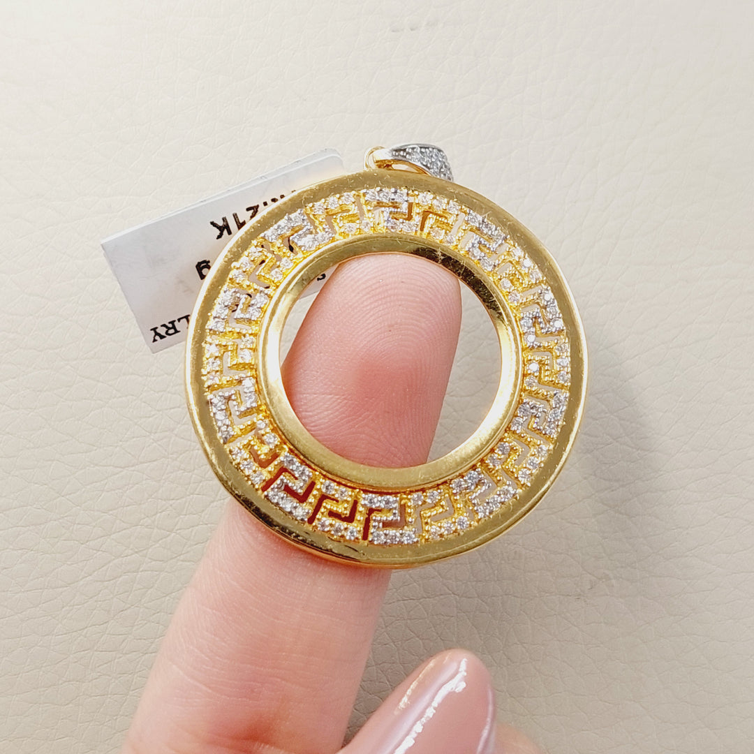 21K تعليقة برواز ليرات رشادي-مجوهرات الشيخ سعيد-Saeed Jewelry 