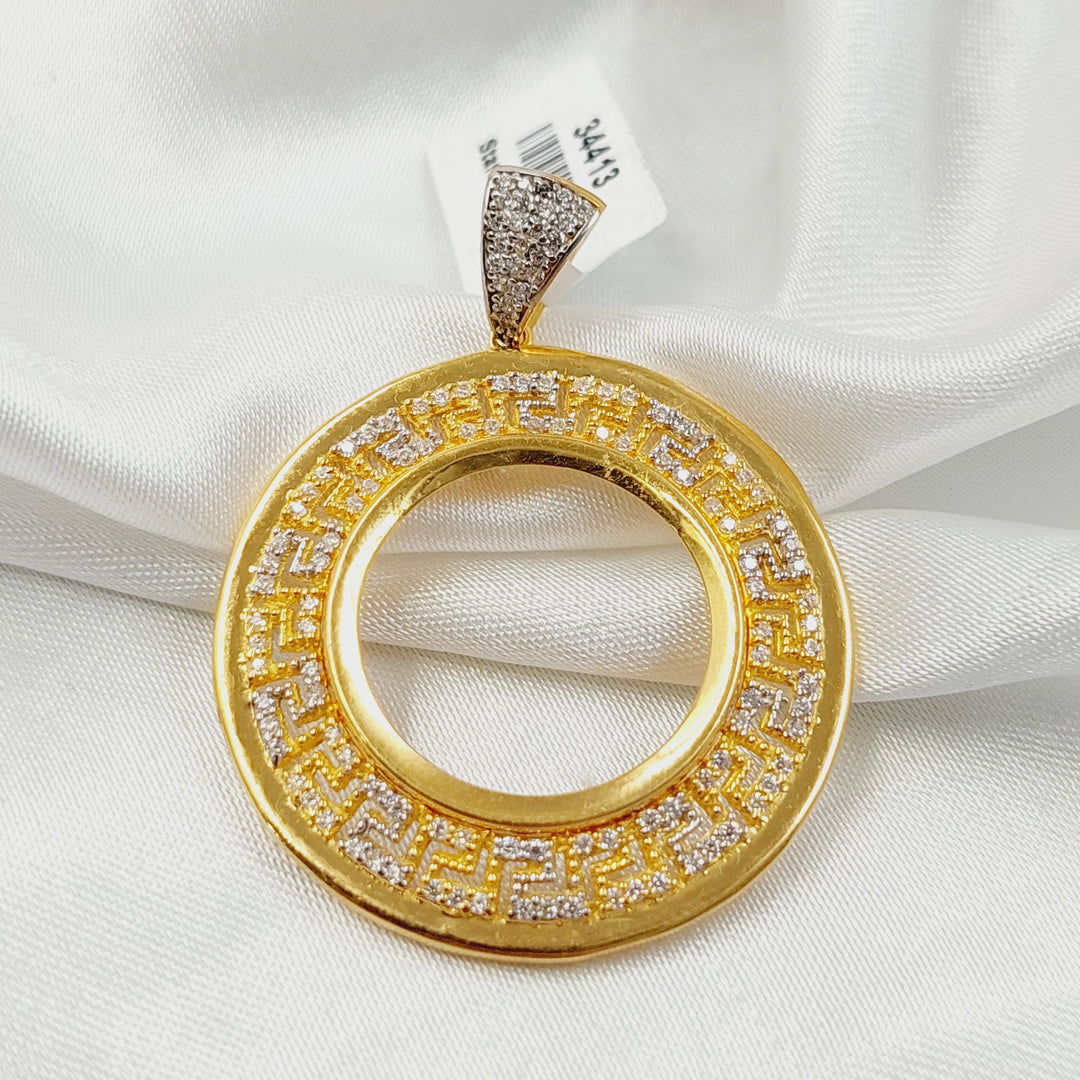 21K تعليقة برواز ليرات رشادي-مجوهرات الشيخ سعيد-Saeed Jewelry 