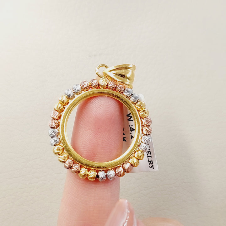 21K تعليقة برواز ليرات رشادي-مجوهرات الشيخ سعيد-Saeed Jewelry 