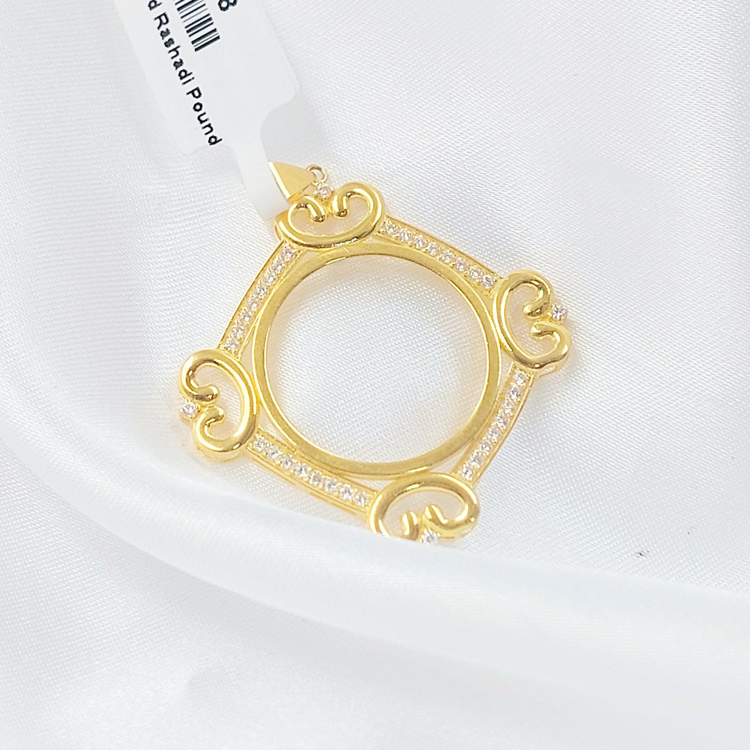 21K تعليقة برواز رشادي-مجوهرات الشيخ سعيد-Saeed Jewelry 