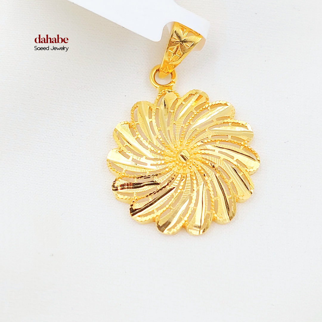 21K تعليقة وردة-مجوهرات الشيخ سعيد-Saeed Jewelry 