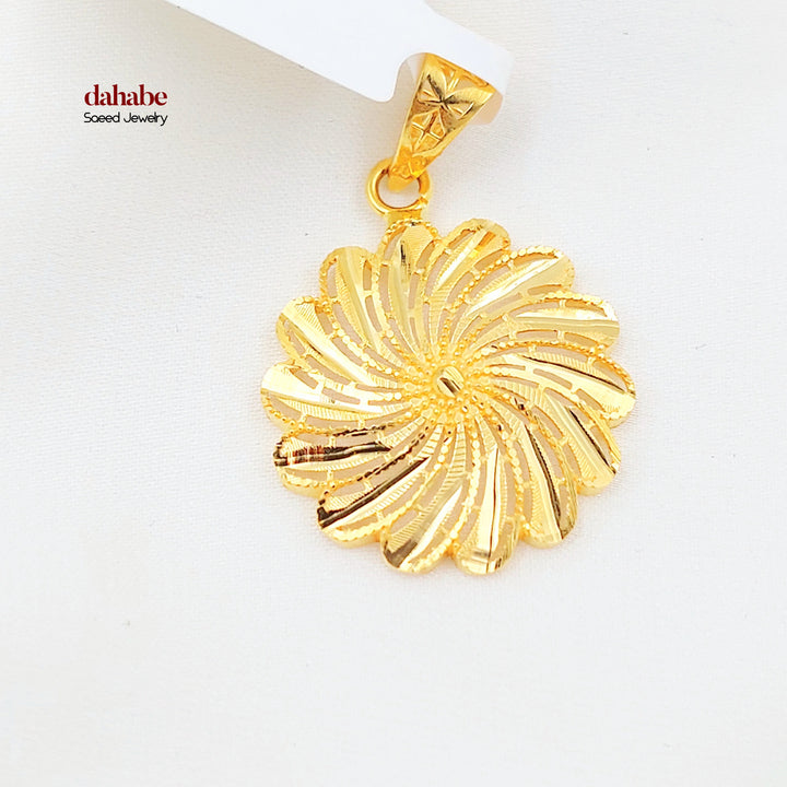 21K تعليقة وردة-مجوهرات الشيخ سعيد-Saeed Jewelry 
