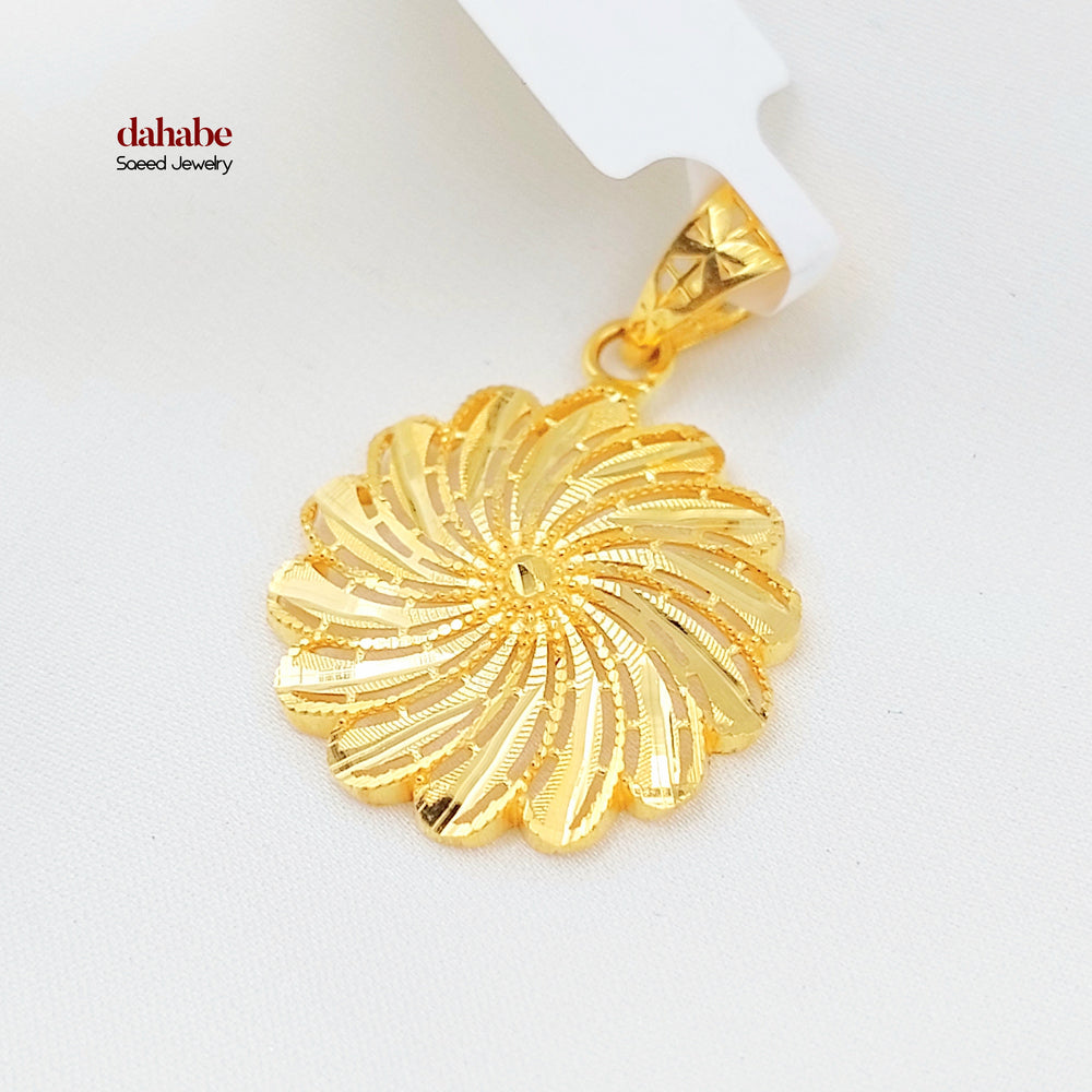21K تعليقة وردة-مجوهرات الشيخ سعيد-Saeed Jewelry 