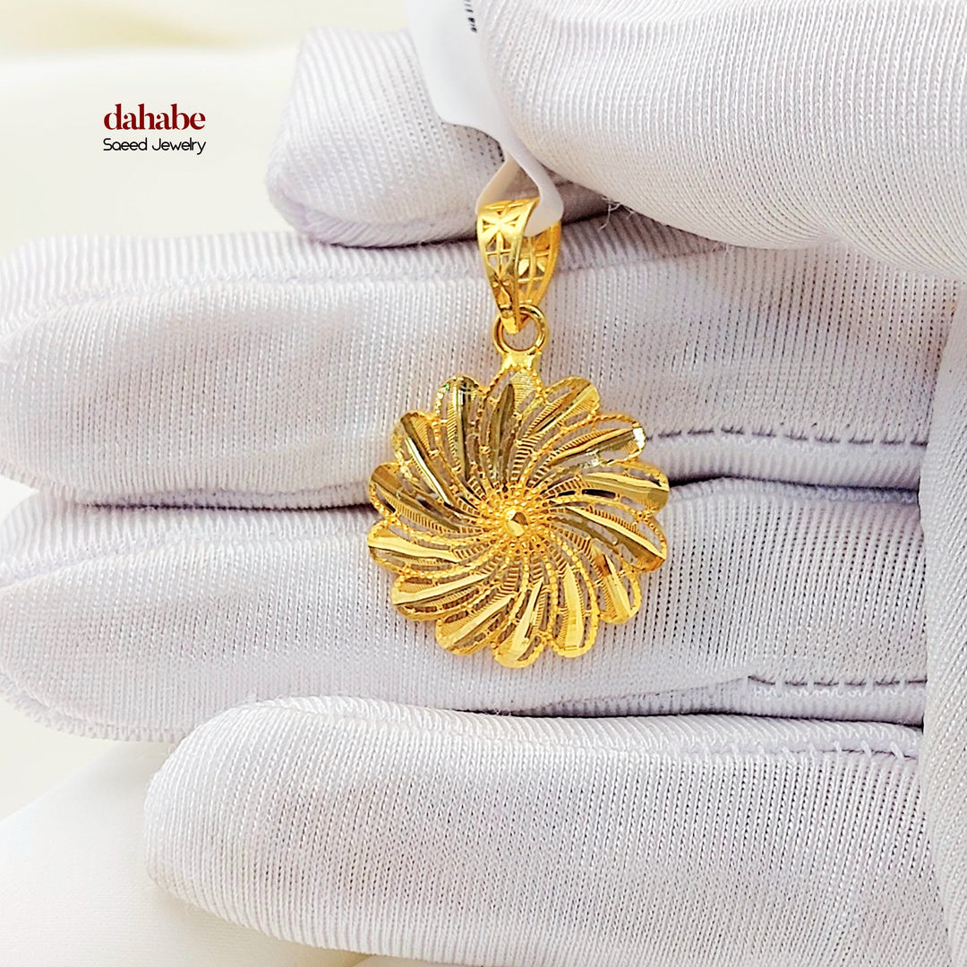 21K تعليقة وردة-مجوهرات الشيخ سعيد-Saeed Jewelry 
