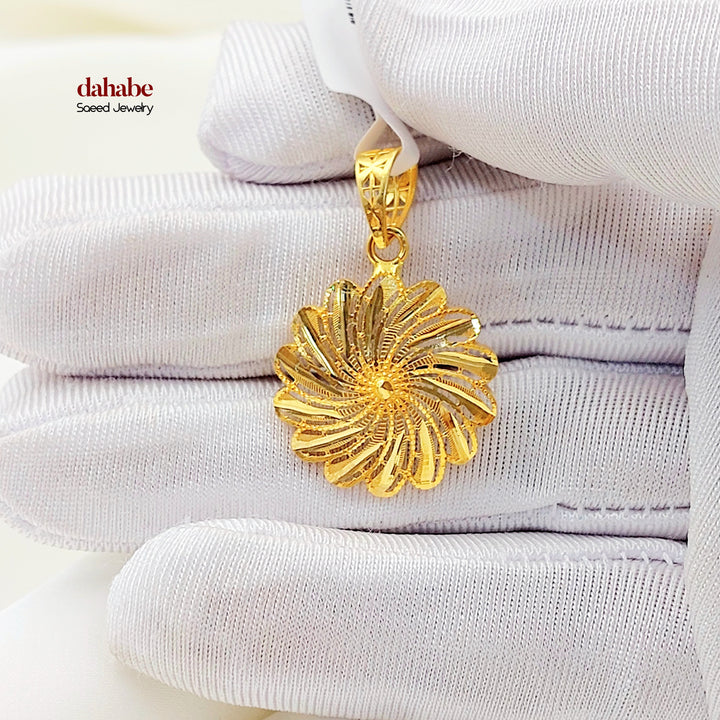 21K تعليقة وردة-مجوهرات الشيخ سعيد-Saeed Jewelry 