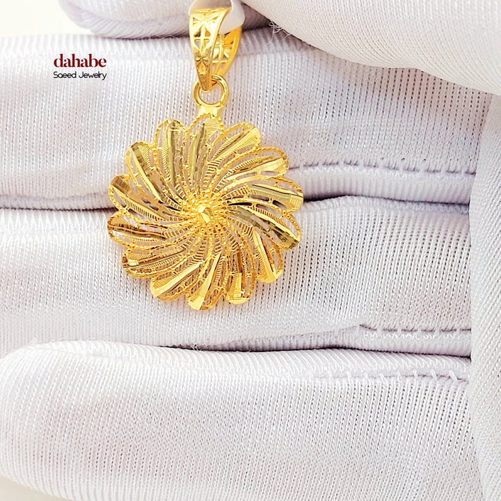 21K تعليقة وردة-مجوهرات الشيخ سعيد-Saeed Jewelry 