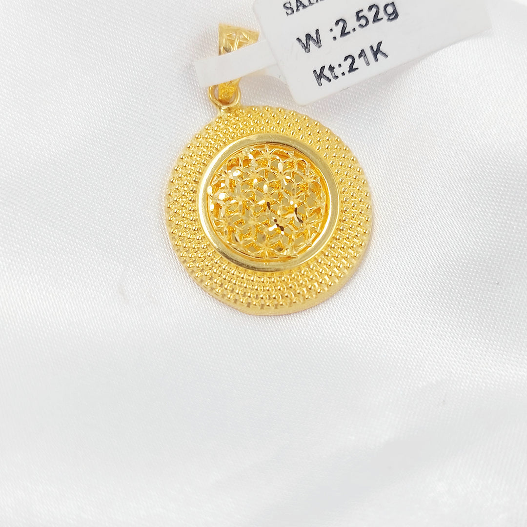 21K تعليقة دائري-مجوهرات الشيخ سعيد-Saeed Jewelry 