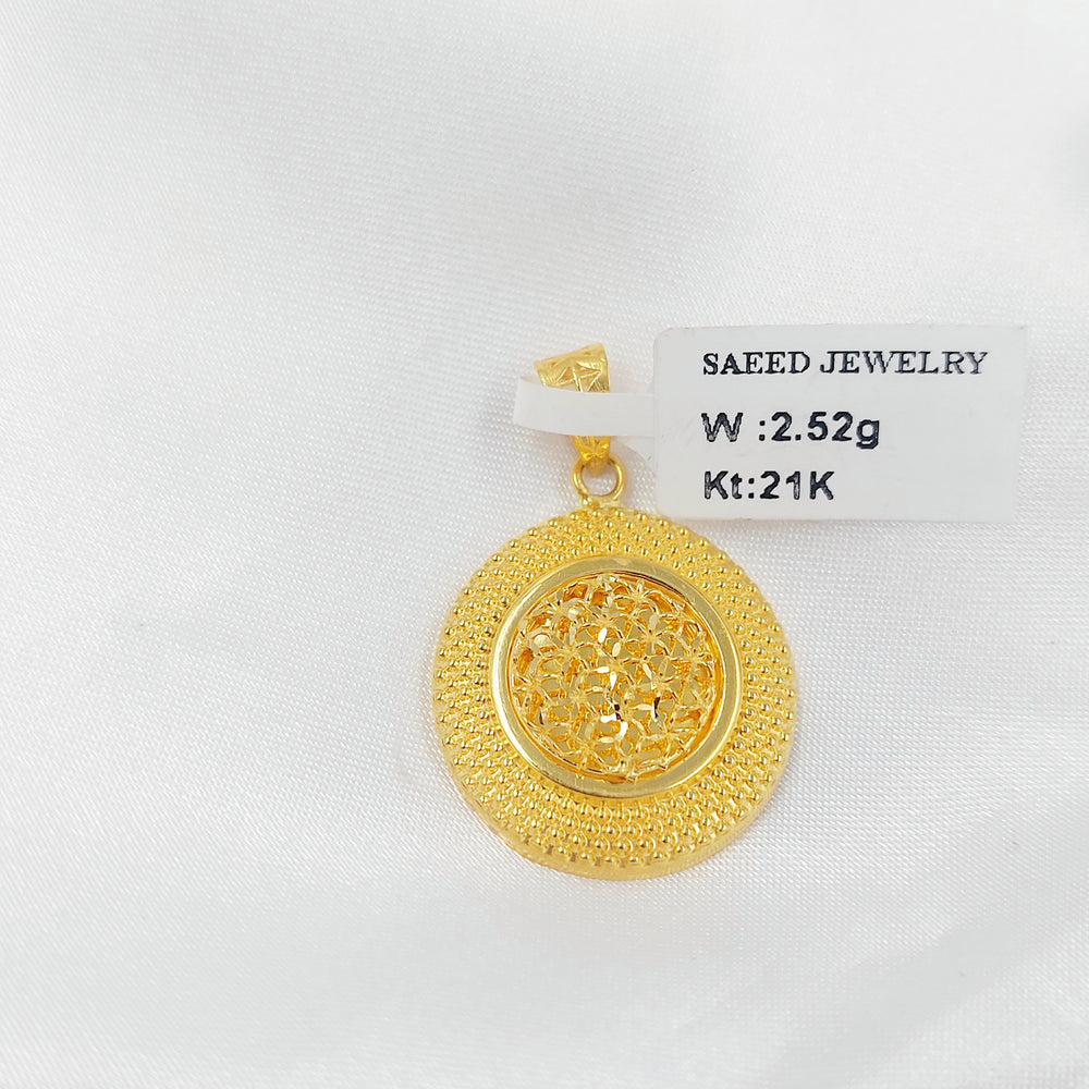 21K تعليقة دائري-مجوهرات الشيخ سعيد-Saeed Jewelry 
