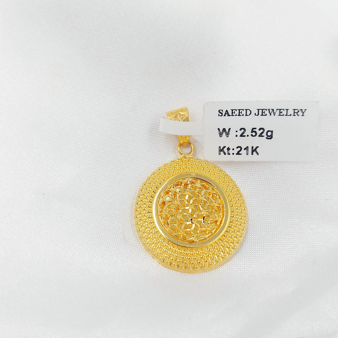 21K تعليقة دائري-مجوهرات الشيخ سعيد-Saeed Jewelry 