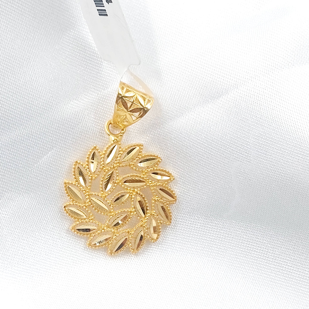 21K تعليقة سنبلة-مجوهرات الشيخ سعيد-Saeed Jewelry 