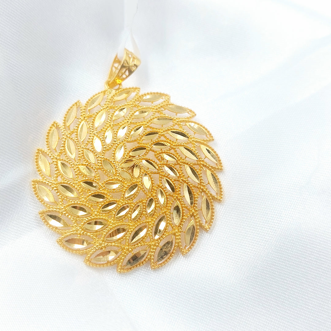 21K تعليقة سنبلة-مجوهرات الشيخ سعيد-Saeed Jewelry 