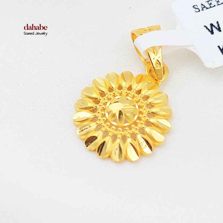 21K تعليقة شمس-مجوهرات الشيخ سعيد-Saeed Jewelry 