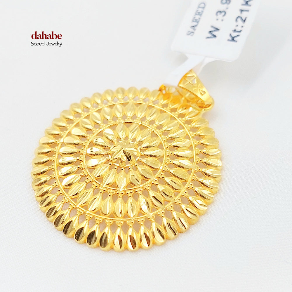 21K تعليقة شمس-مجوهرات الشيخ سعيد-Saeed Jewelry 