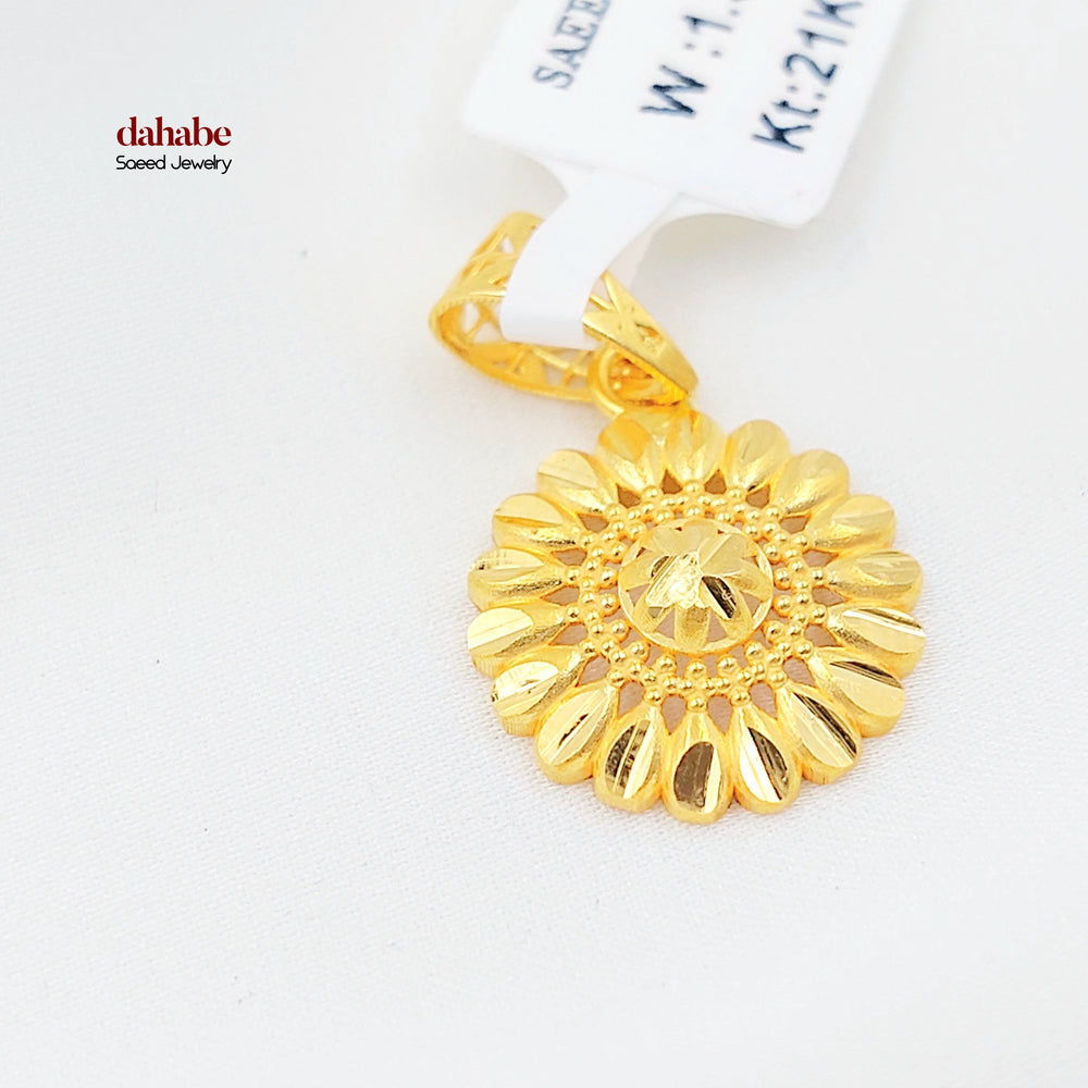 21K تعليقة شمس-مجوهرات الشيخ سعيد-Saeed Jewelry 