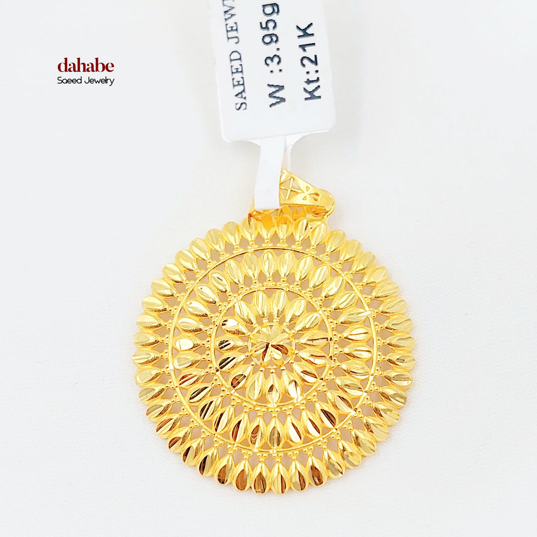 21K تعليقة شمس-مجوهرات الشيخ سعيد-Saeed Jewelry 