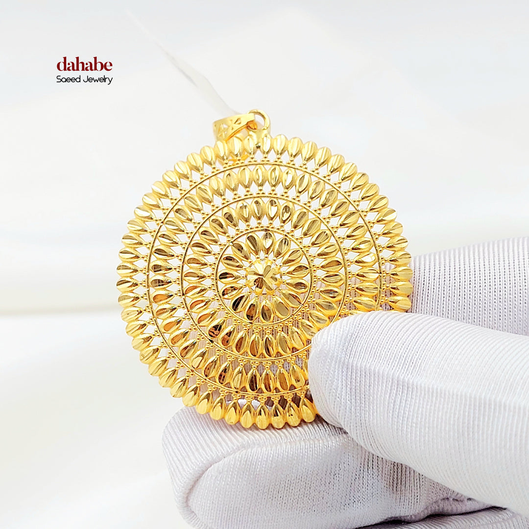 21K تعليقة شمس-مجوهرات الشيخ سعيد-Saeed Jewelry 