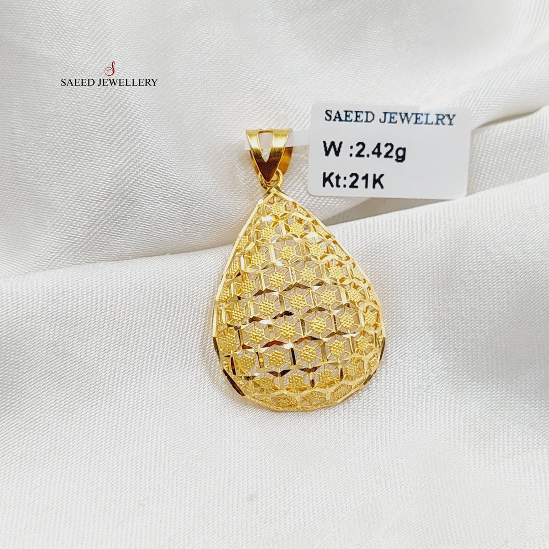 21K تعليقة دمعة-مجوهرات الشيخ سعيد-Saeed Jewelry 