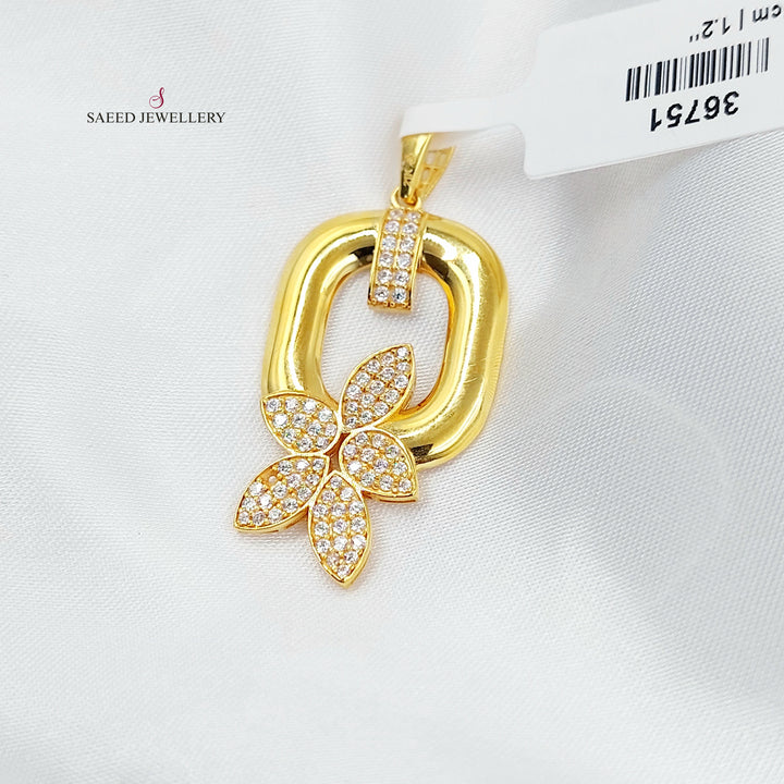 21K تعليقة امواج-مجوهرات الشيخ سعيد-Saeed Jewelry 