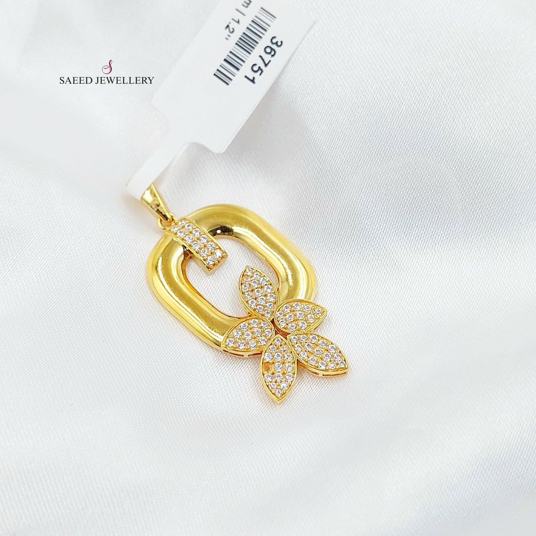 21K تعليقة امواج-مجوهرات الشيخ سعيد-Saeed Jewelry 