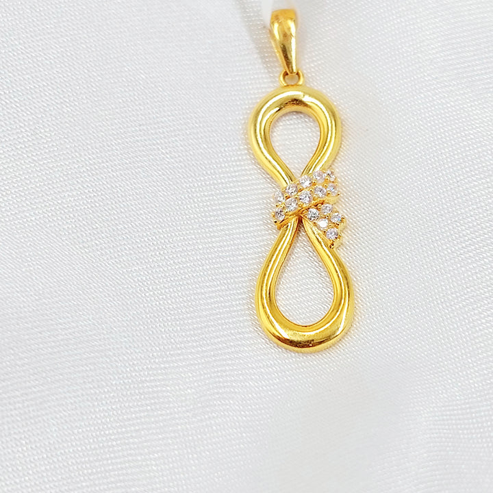21K تعليقة شكلة مرصع-مجوهرات الشيخ سعيد-Saeed Jewelry 
