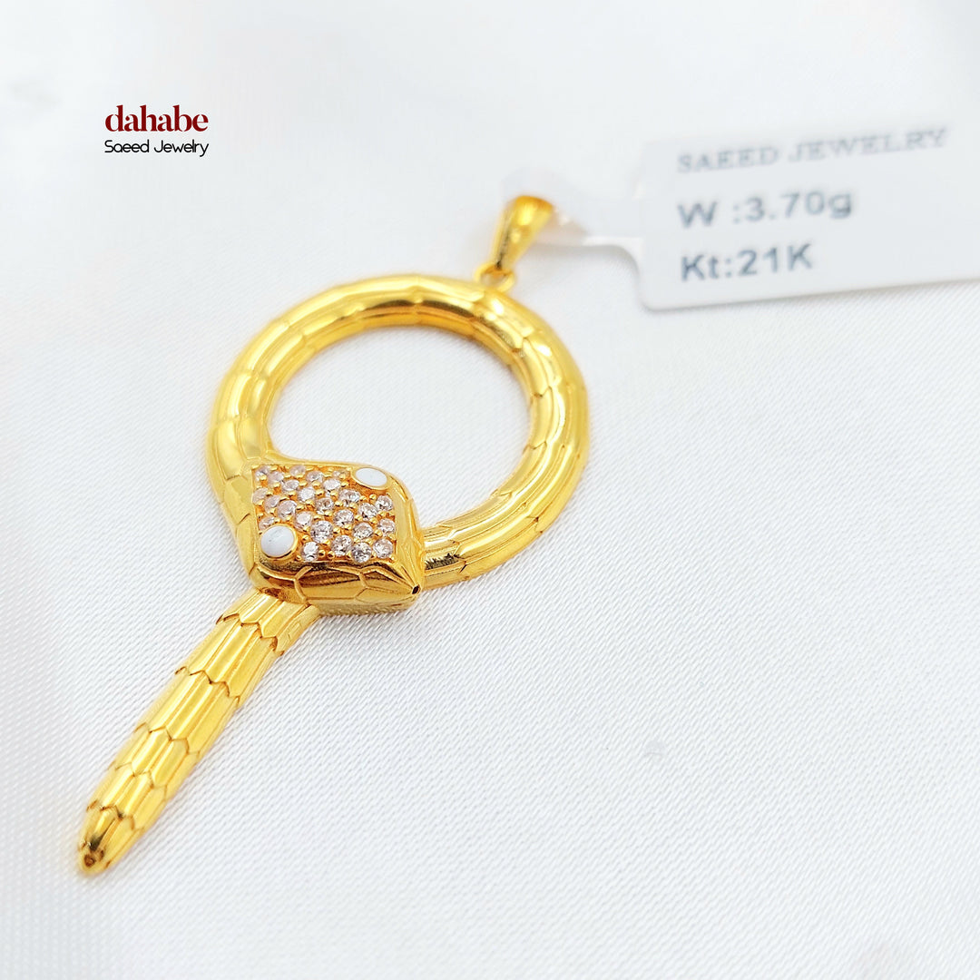 21K تعليقة افعى مرصع-مجوهرات الشيخ سعيد-Saeed Jewelry 