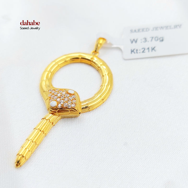 21K تعليقة افعى مرصع-مجوهرات الشيخ سعيد-Saeed Jewelry 