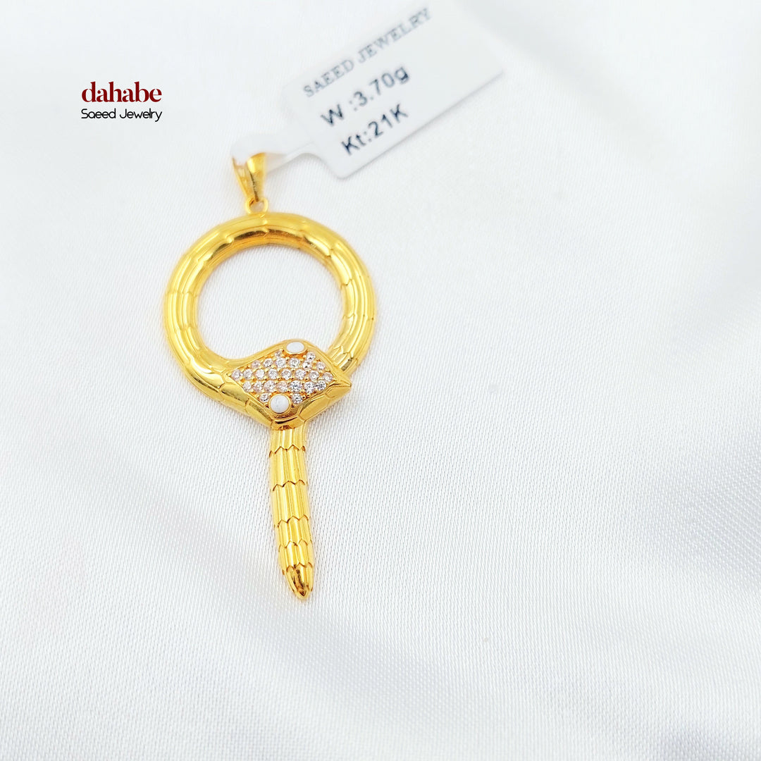 21K تعليقة افعى مرصع-مجوهرات الشيخ سعيد-Saeed Jewelry 