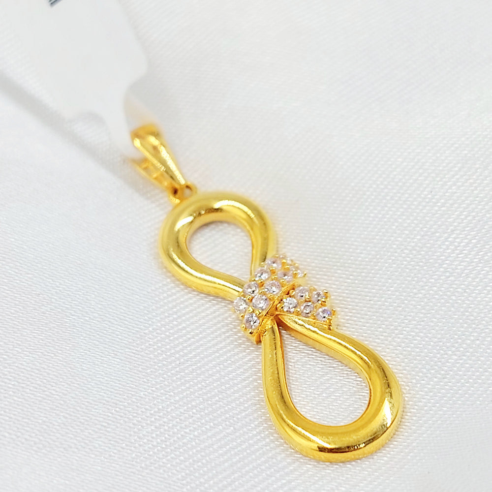 21K تعليقة شكلة مرصع-مجوهرات الشيخ سعيد-Saeed Jewelry 