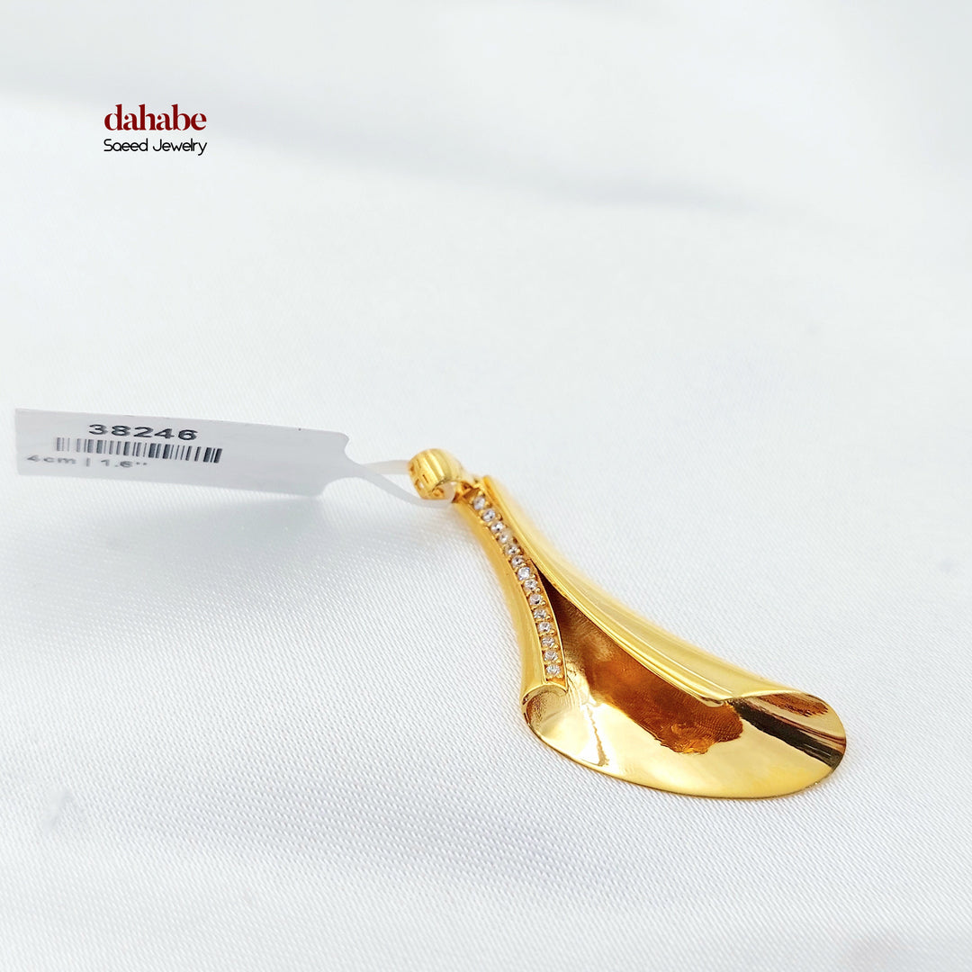 21K تعليقة اكسترا مرصع-مجوهرات الشيخ سعيد-Saeed Jewelry 
