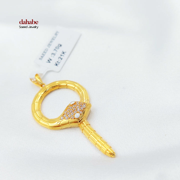 21K تعليقة افعى مرصع-مجوهرات الشيخ سعيد-Saeed Jewelry 
